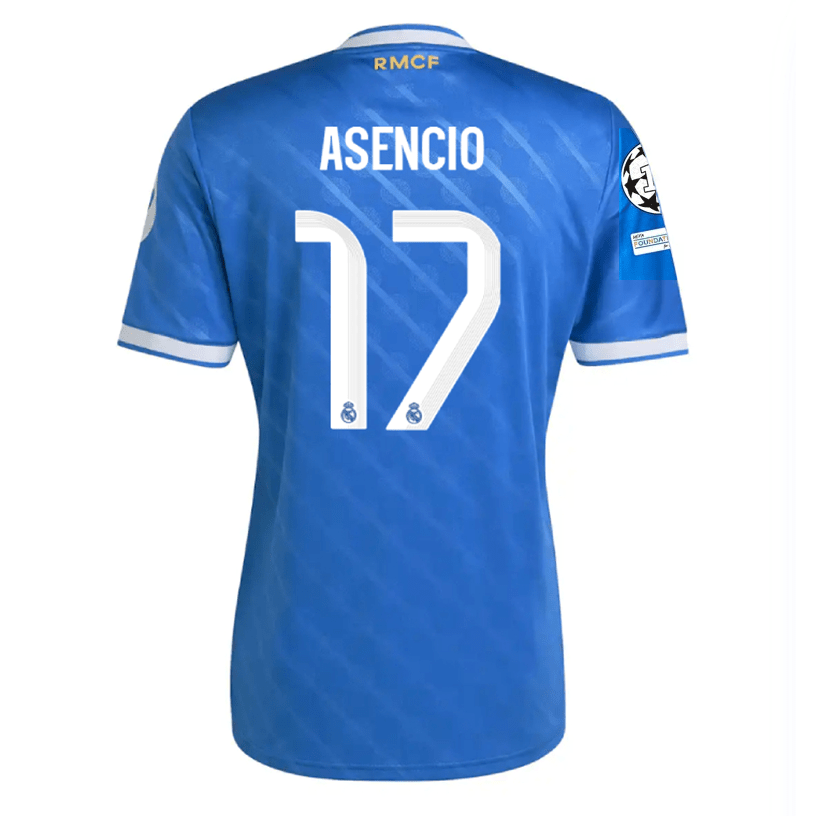 adidas Asencio Men's Real Madrid Third Jersey 25/26 w/ Champions Leagu