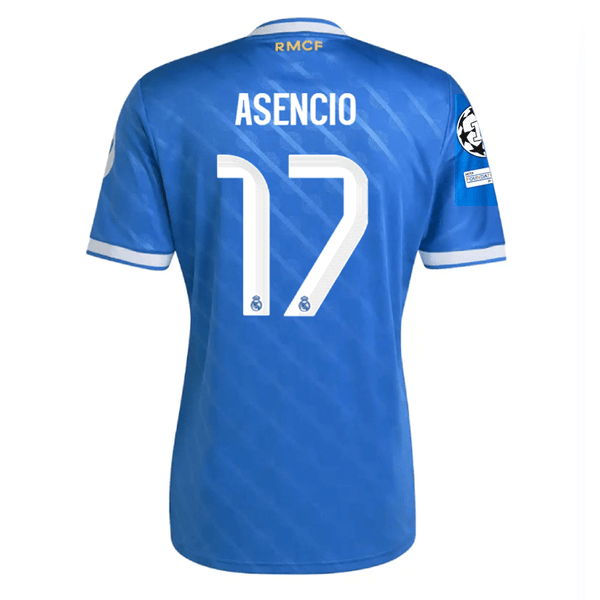 adidas Asencio Men's Real Madrid Third Jersey 25/26 w/ Champions Leagu