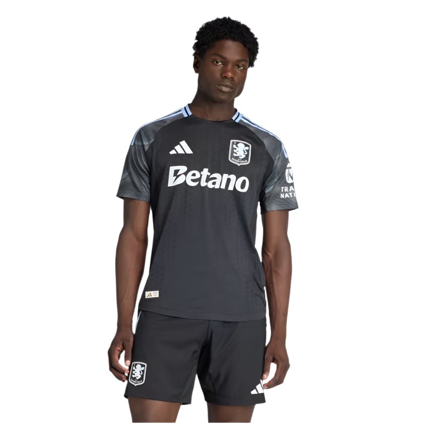 adidas Aston Villa 25/26 Authentic Away Jersey (Black/Global Blue)