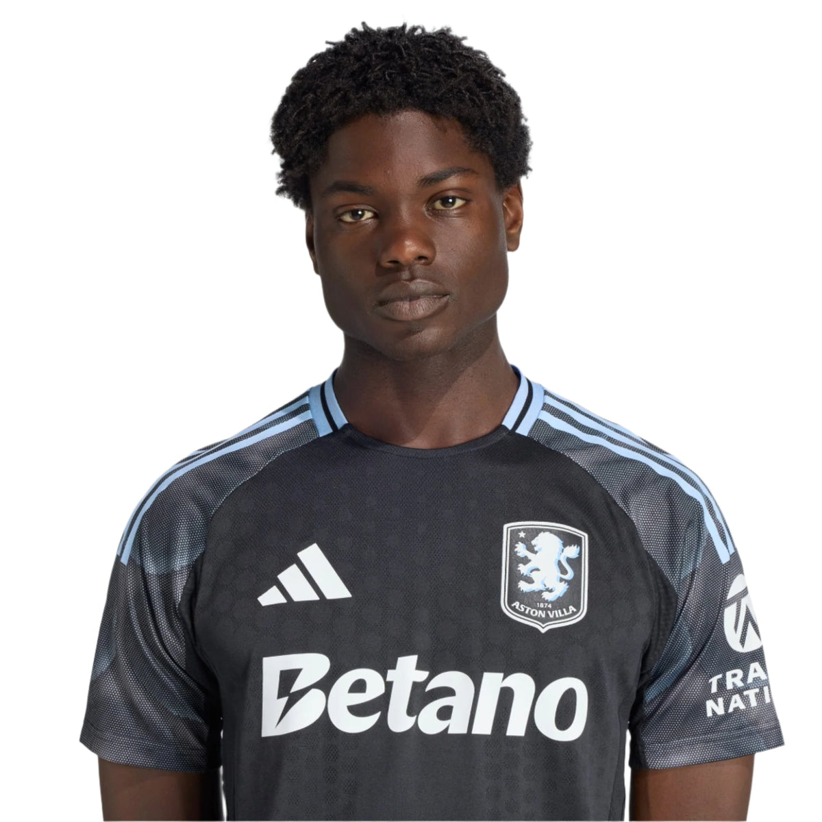 adidas Aston Villa 25/26 Authentic Away Jersey (Black/Global Blue) | SoccerWearhouse