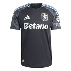 ASTON VILLA F.C. グラフィックシャツ adidas Aston Villa 25/26 Authentic Away Jersey (Black/Global Blue)