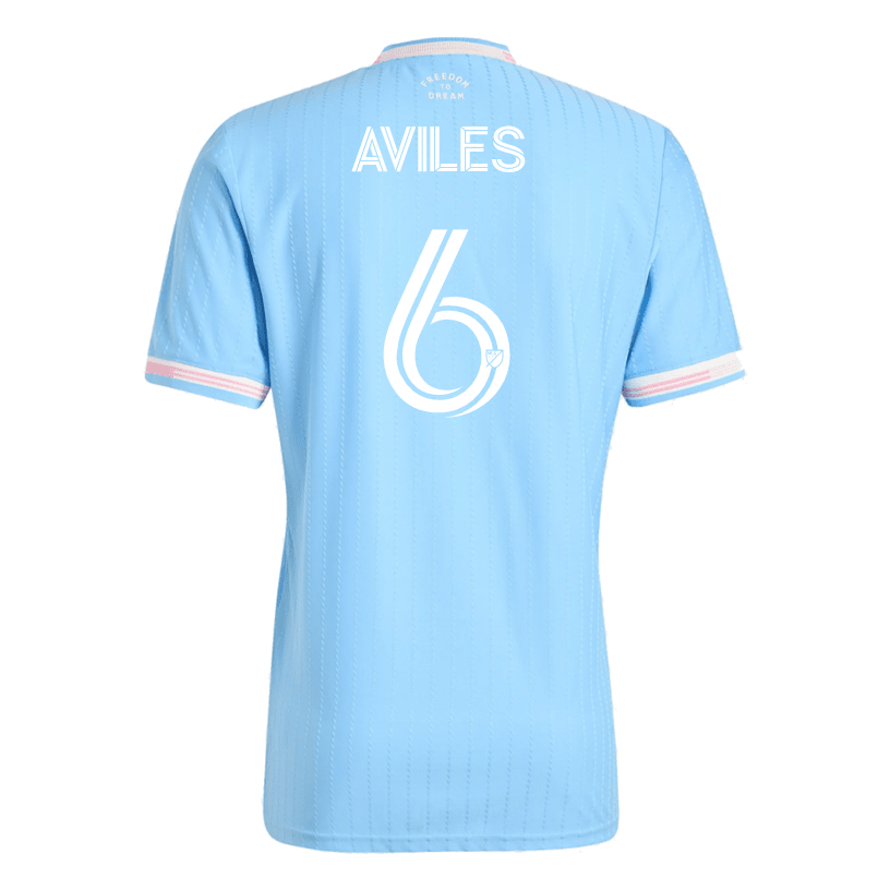 adidas Aviles Inter Miami Authentic Third Jersey 25/26 (Blue/Pink) | SoccerWearhouse