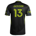 adidas Aziel Jackson Columbus Crew Authentic Away Jersey w/ MLS Patches 25/26 (Black/Yellow)