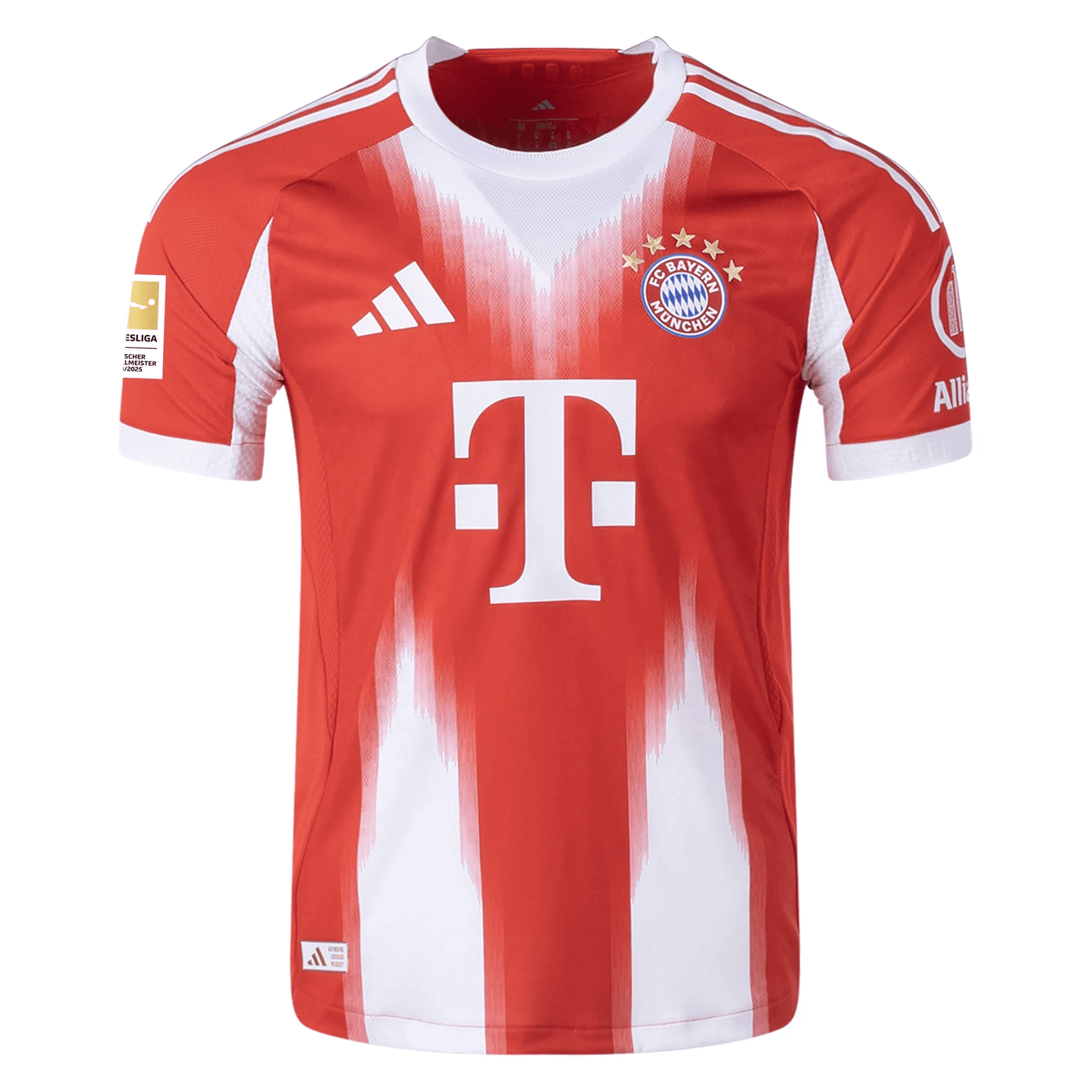 adidas Bayern Munich Authentic Harry Kane Home Jersey w/ Bundesliga Champion Patch 25/26 (Red) | SoccerWearhouse