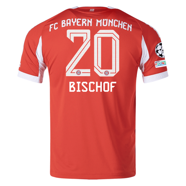 adidas Bayern Munich Bischof Home Jersey w/ Champions League Patches 2