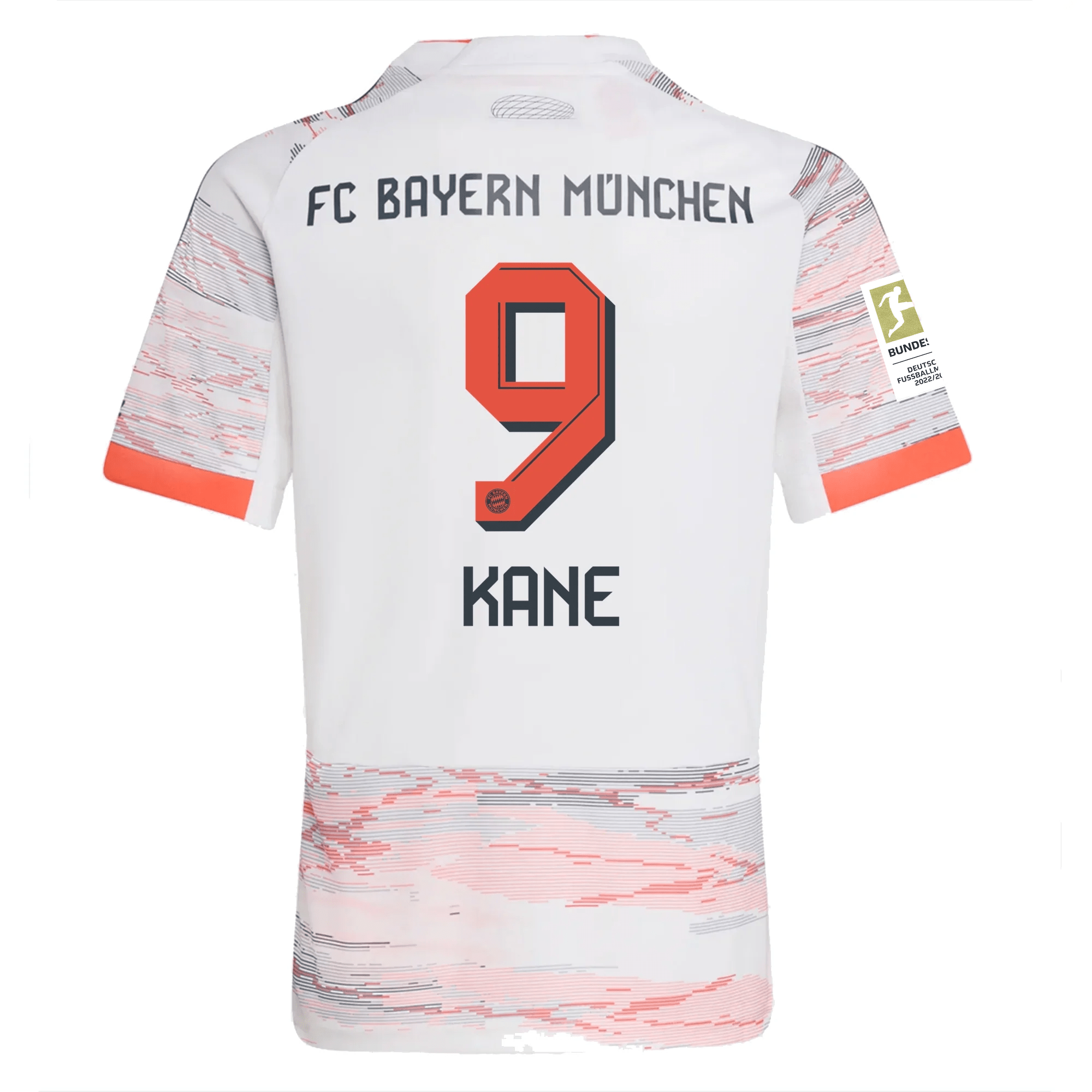 adidas Bayern Munich Harry Kane Away Jersey w/ Bundesliga Champion Pat