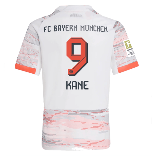 adidas Bayern Munich Harry Kane Away Jersey w/ Bundesliga Champion Patch 25/26 (White/Red) - S