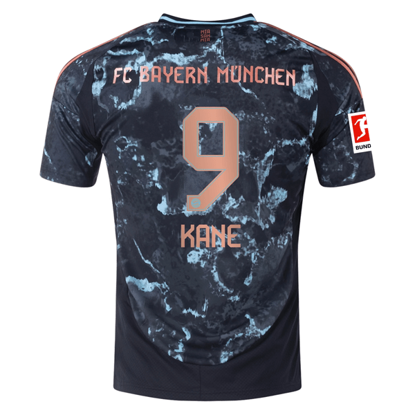 adidas Bayern Munich Harry Kane Away Jersey w/ Bundesliga Patch 24/25