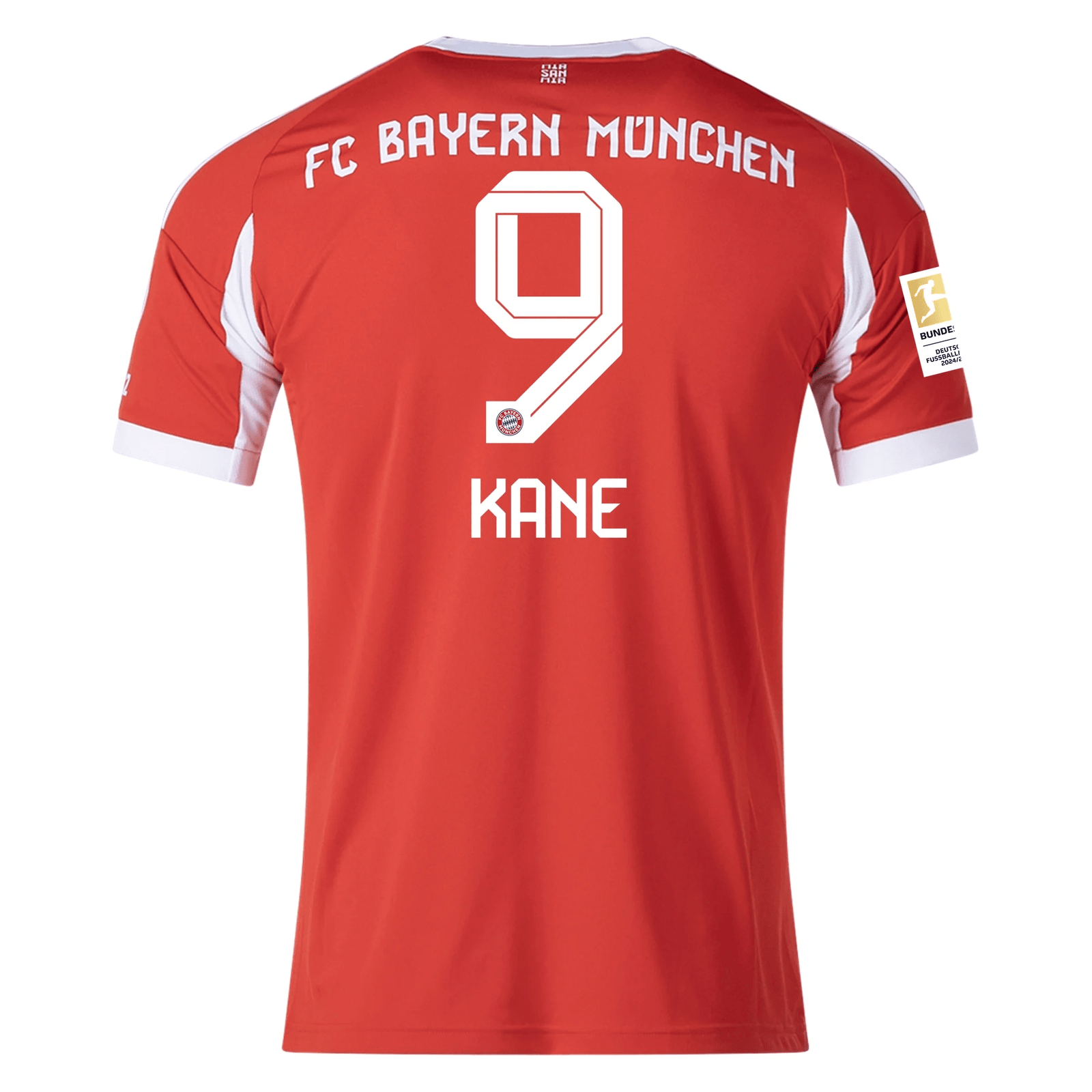 adidas Bayern Munich Harry Kane Home Jersey w/ Bundesliga Champion Patch 25/26 (Red) | SoccerWearhouse