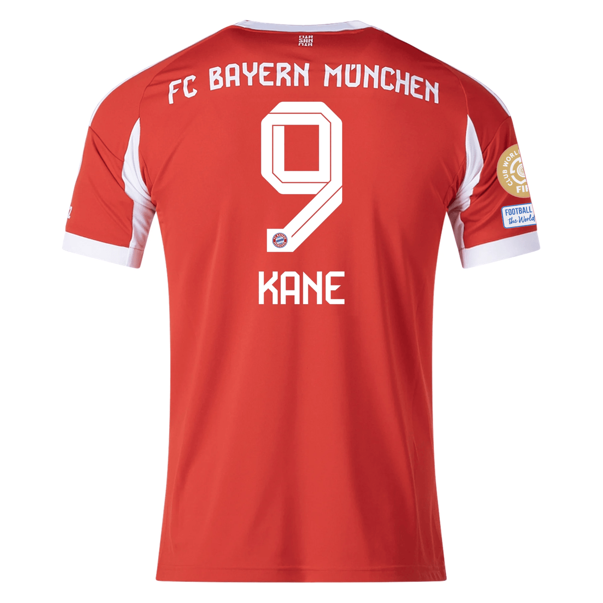 adidas Bayern Munich Harry Kane Home Jersey w/ Club World Cup Patches 25/26 (Red) | SoccerWearhouse