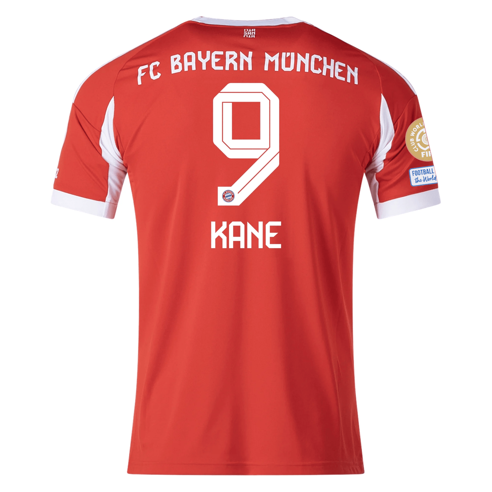 adidas Bayern Munich Harry Kane Home Jersey w/ Club World Cup Patches 25/26 (Red) | SoccerWearhouse