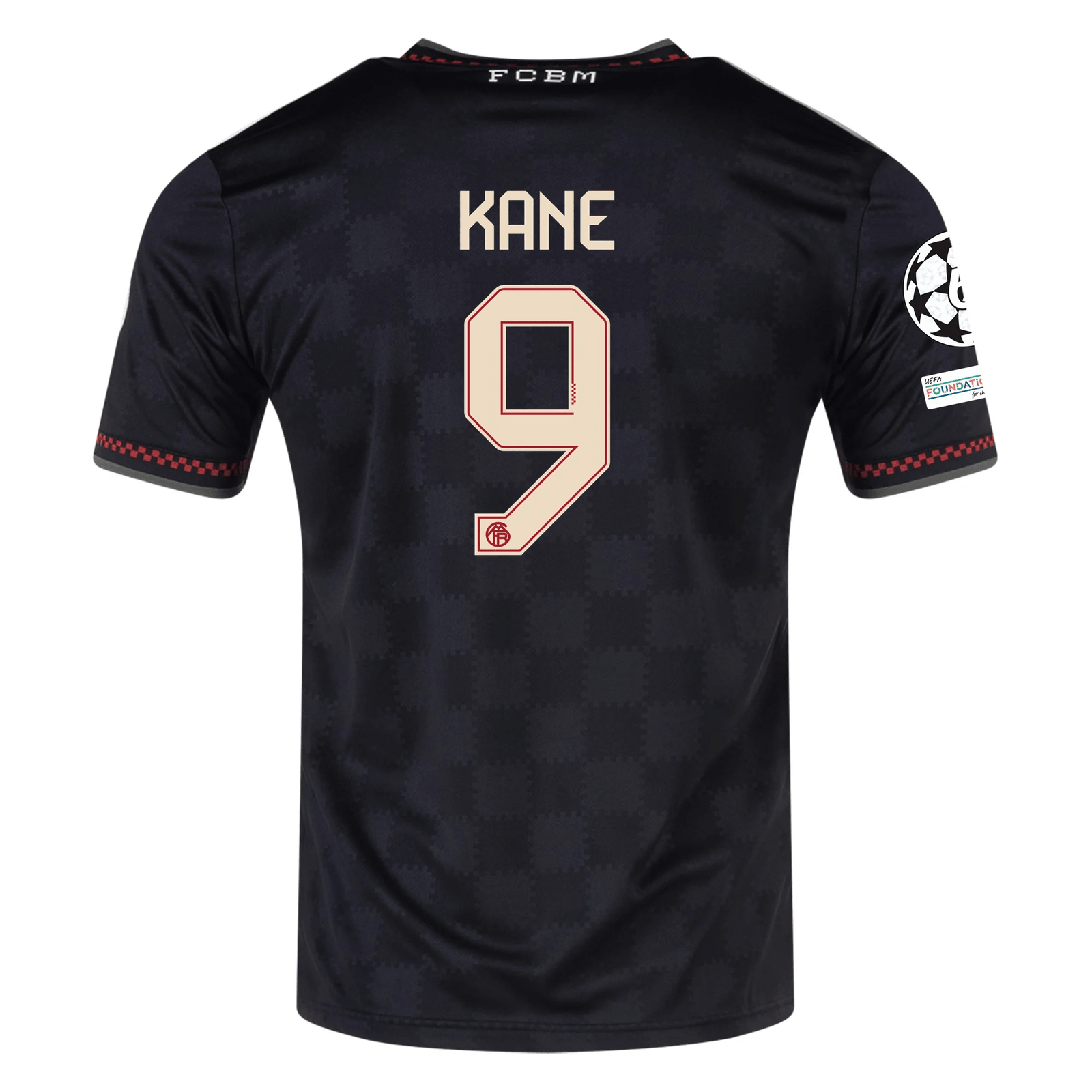 adidas Bayern Munich Harry Kane Third Jersey w/ Champions League Patches 25/26 (Black/Olive Green) | SoccerWearhouse