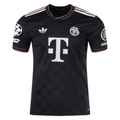 adidas Bayern Munich Third Jersey w/ Champions League Patches 25/26 (Black/Olive Green)