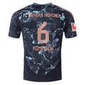 adidas Bayern Munich Joshua Kimmich Away Jersey w/ Bundesliga Patch 24/25 (Black/Copper/Blue)
