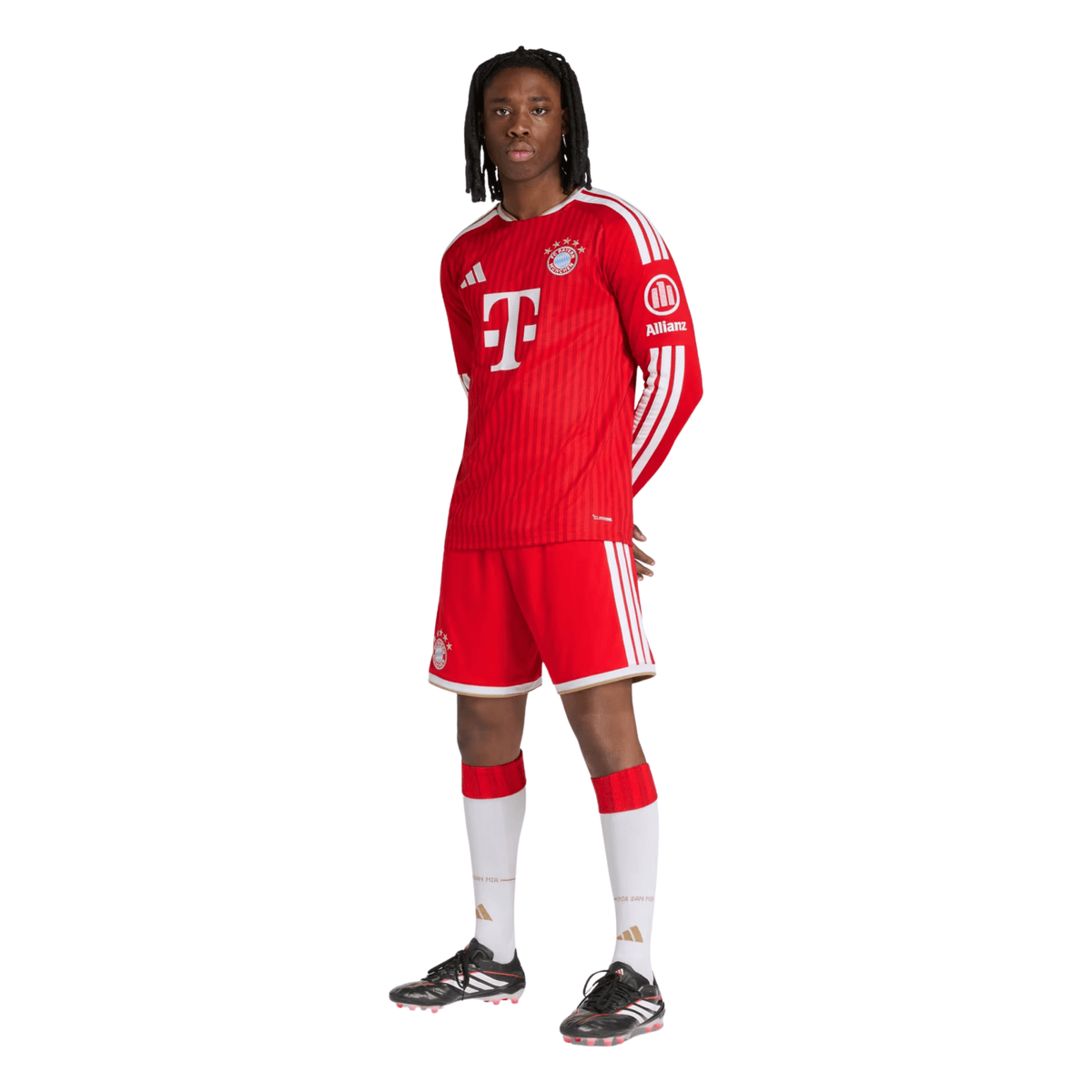 adidas Bayern Munich Long Sleeve Home Jersey 26/27 (Red) | SoccerWearhouse