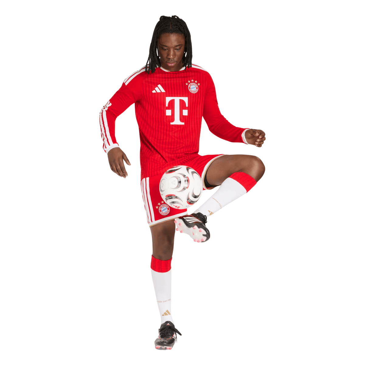 adidas Bayern Munich Long Sleeve Home Jersey 26/27 (Red) | SoccerWearhouse