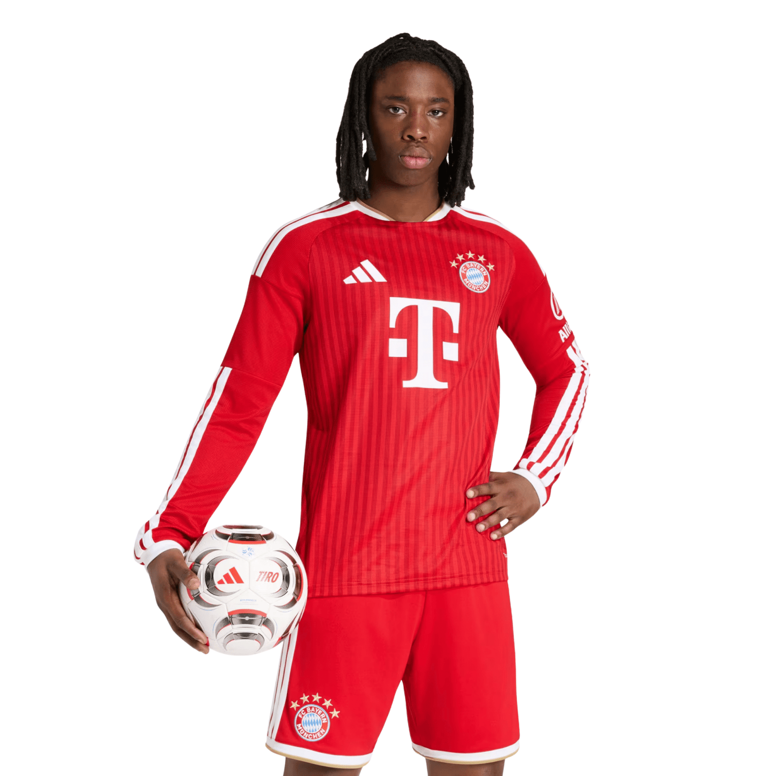 adidas Bayern Munich Long Sleeve Home Jersey 26/27 (Red) | SoccerWearhouse