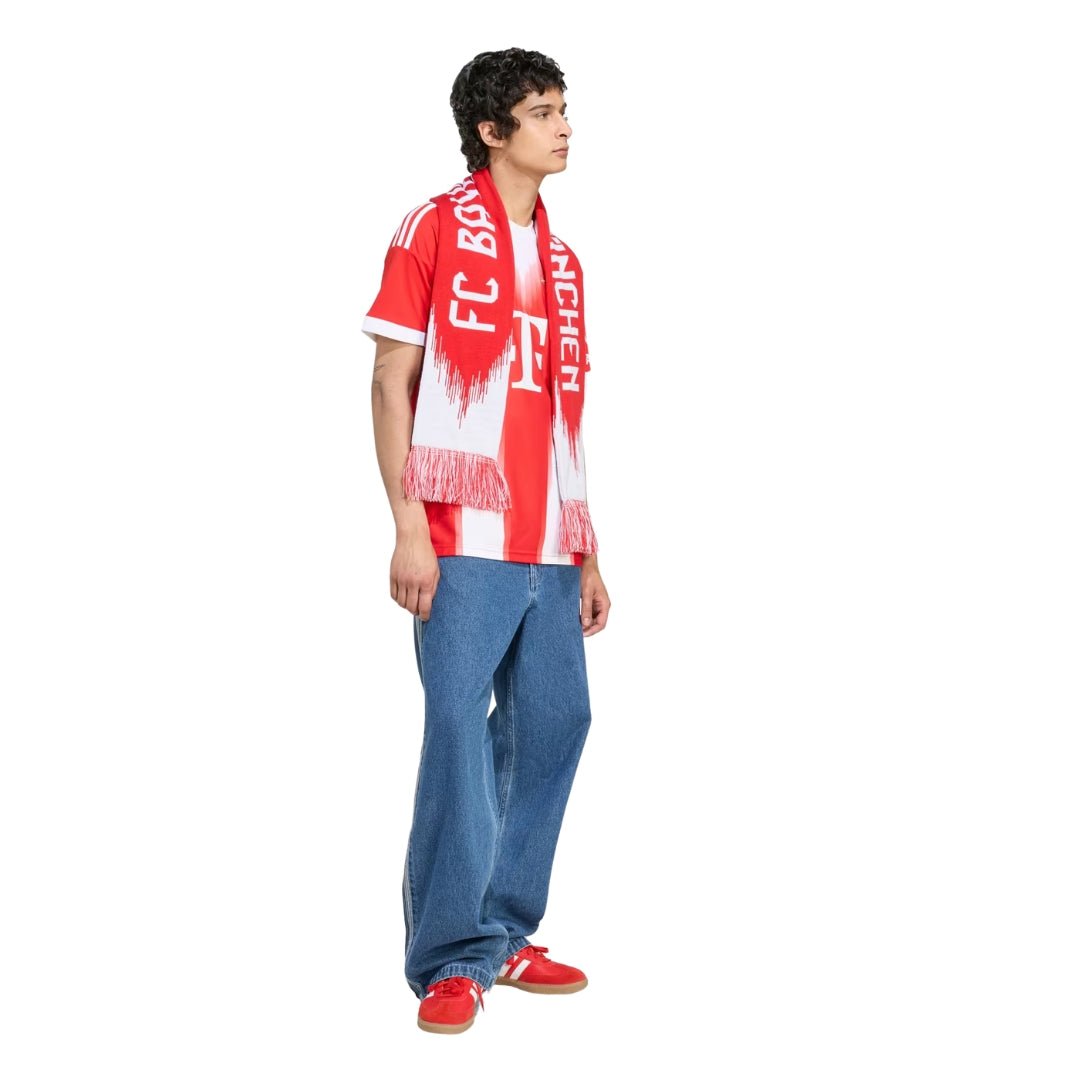 adidas Bayern Munich Pavlovic Home Jersey w/ Champions League Patches 25/26 (Red) | SoccerWearhouse