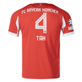 adidas Bayern Munich Tah Home Jersey w/ Champions League Patches 25/26 (Red)