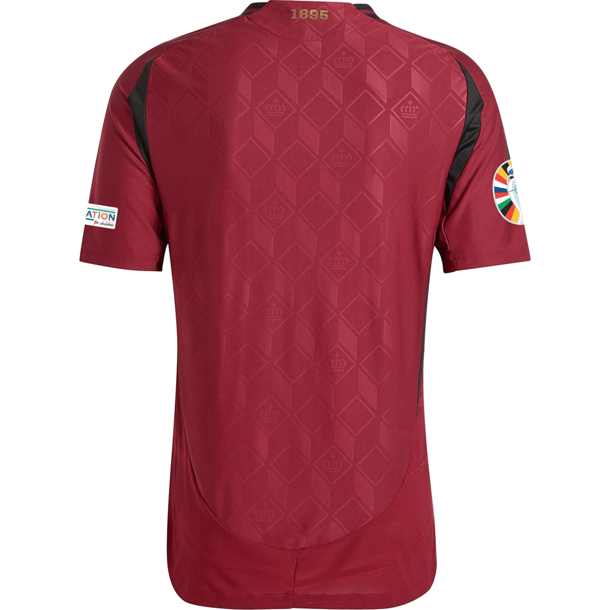adidas Belgium Authentic Home Jersey w/ Euro 2024 Patches 24/25 (Burgundy) | SoccerWearhouse