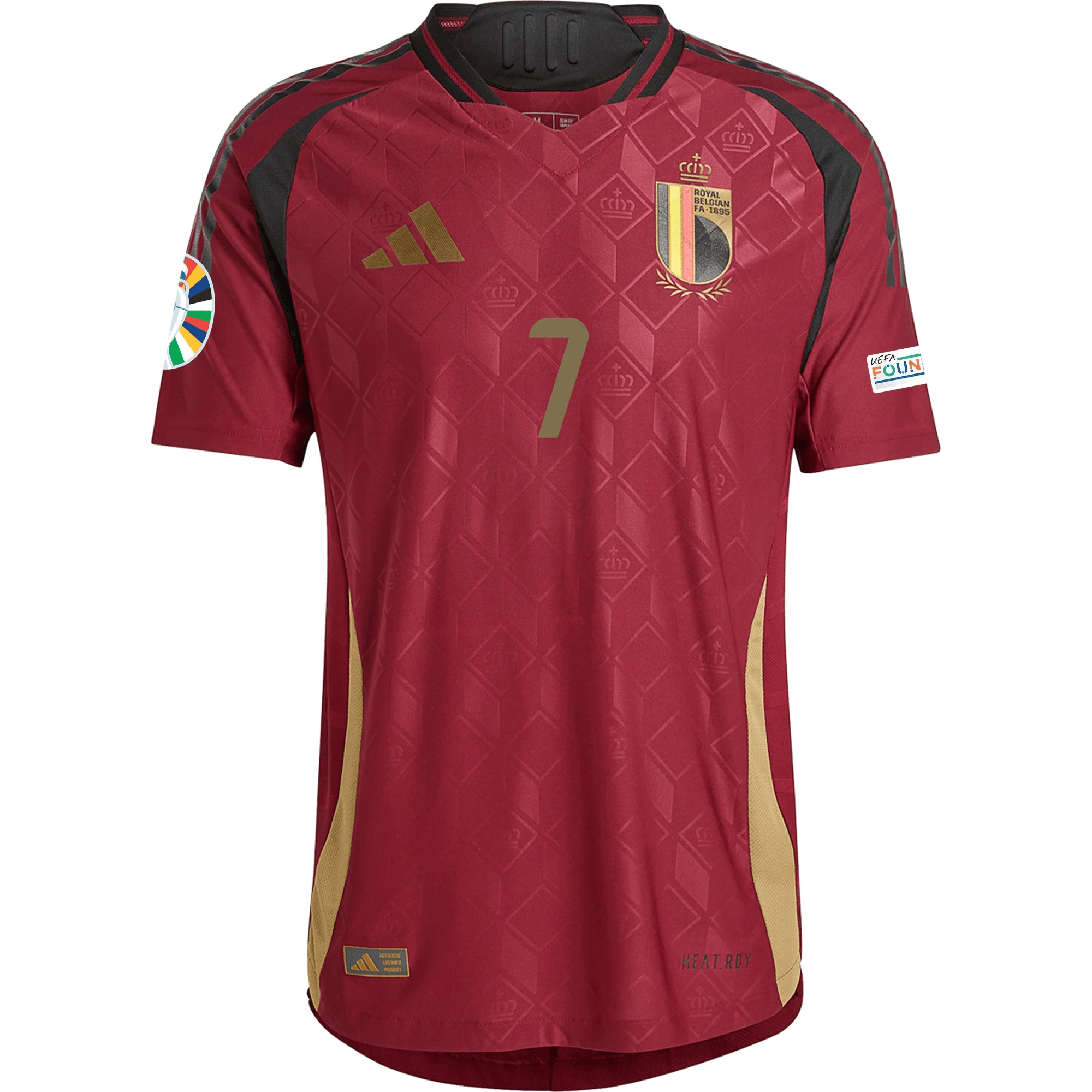 adidas Belgium Authentic Kevin De Bruyne Home Jersey w/ Euro 2024 Patc