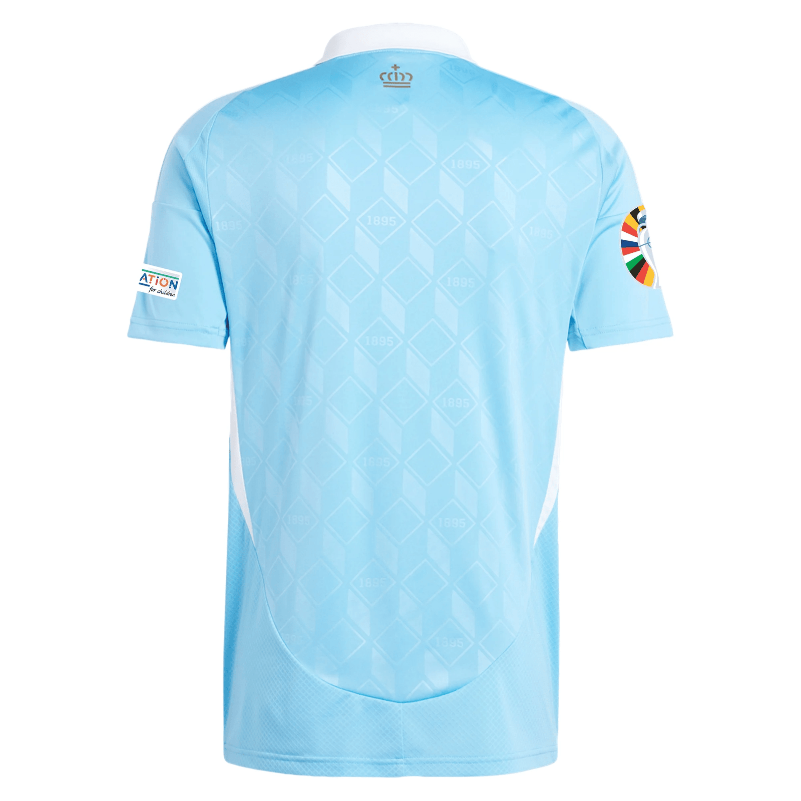 adidas Belgium Away Jersey w/ Euro 2024 Patches 24/25 (Semi Blue Burst) | SoccerWearhouse