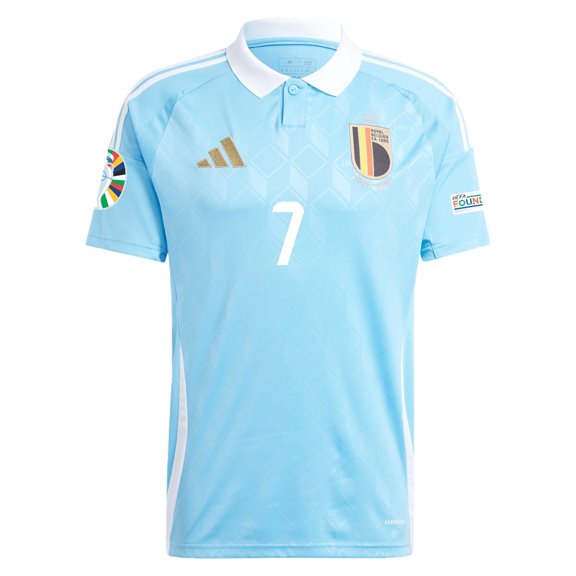 adidas Belgium Kevin De Bruyne Away Jersey w/ Euro 2024 Patches 24/25