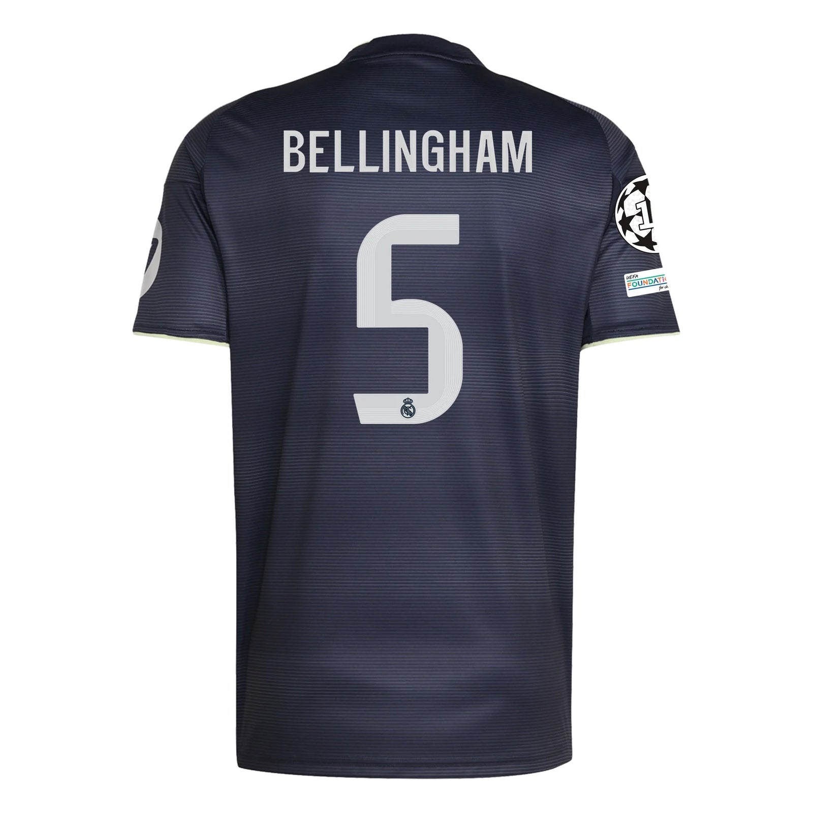 adidas Bellingham Real Madrid 25/26 Away Jersey w/ Champions League Patches (Legend Ink) | SoccerWearhouse