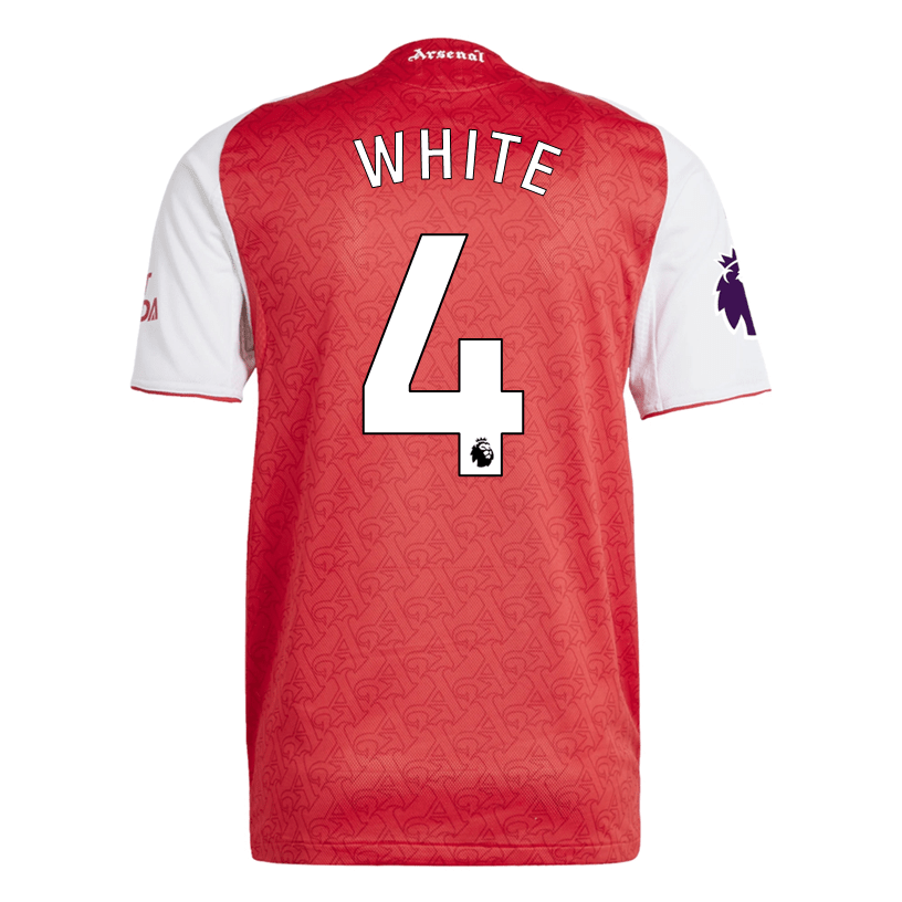 adidas Ben White Arsenal FC Authentic Home Jersey 25/26 w/ EPL Patch (Better Scarlet/White | SoccerWearhouse