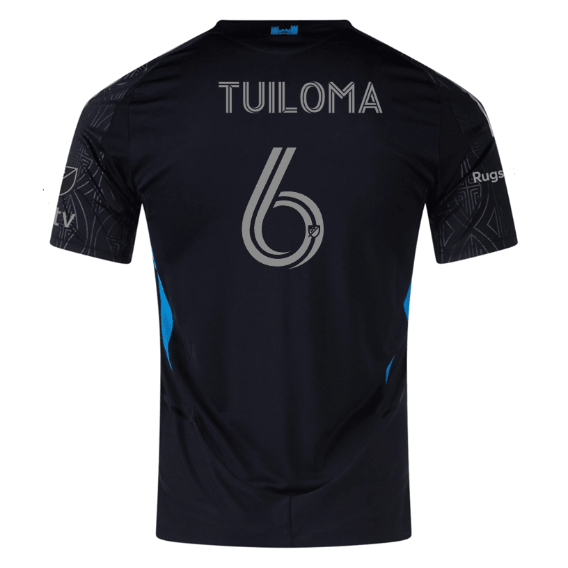 adidas Bill Tuiloma Charlotte FC Authentic Away Jersey 25/26 (Black) | SoccerWearhouse