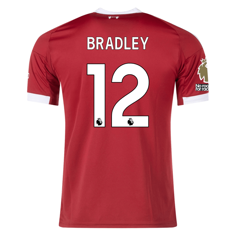 adidas Bradley Men's Liverpool Home Jersey 25/26 w/ NRFR + EPL Champions Patch (Strawberry Red) | SoccerWearhouse