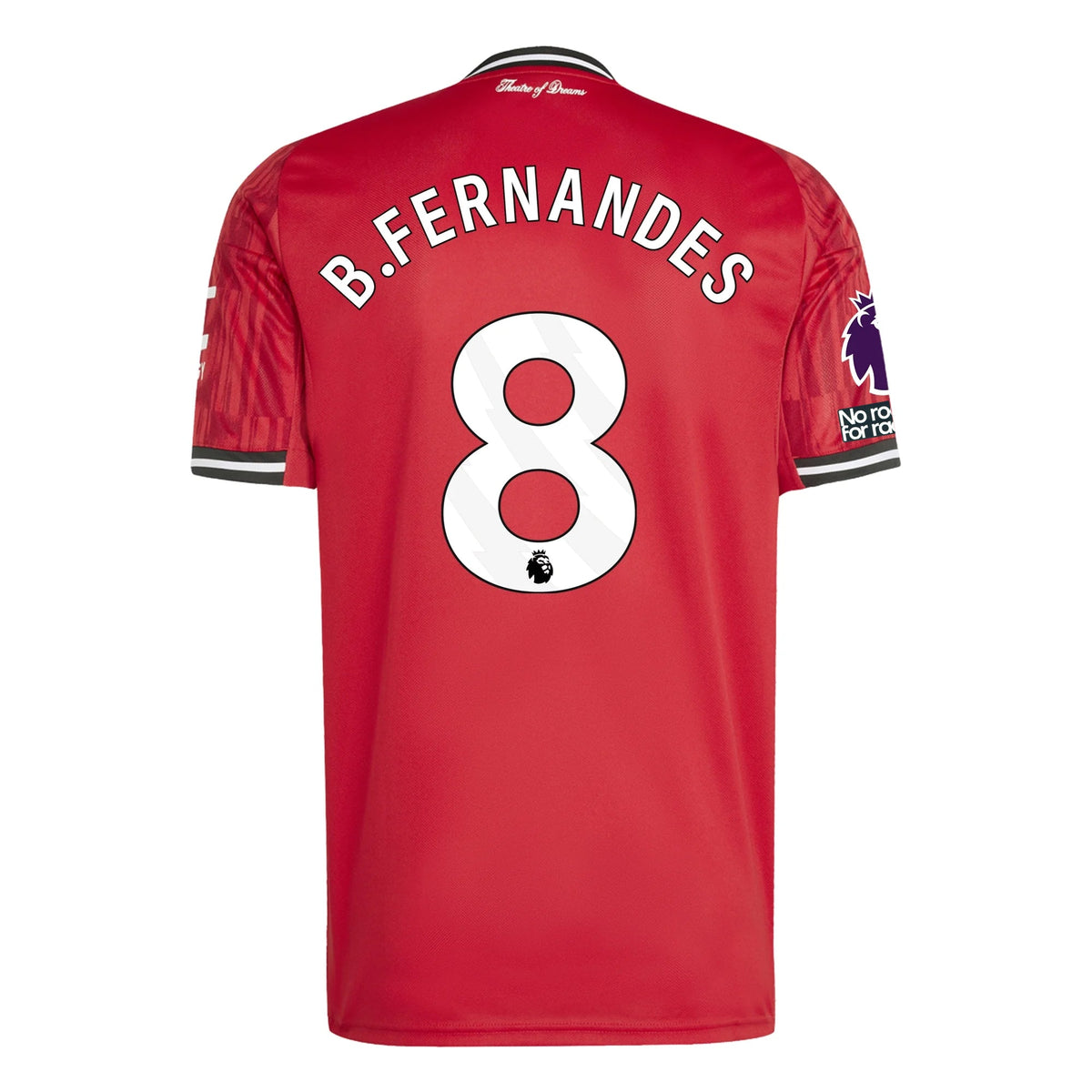 adidas Bruno Fernandes Men's Manchester United Home Jersey 25/26 w/ EPL + NRFR Patches (Red) | SoccerWearhouse