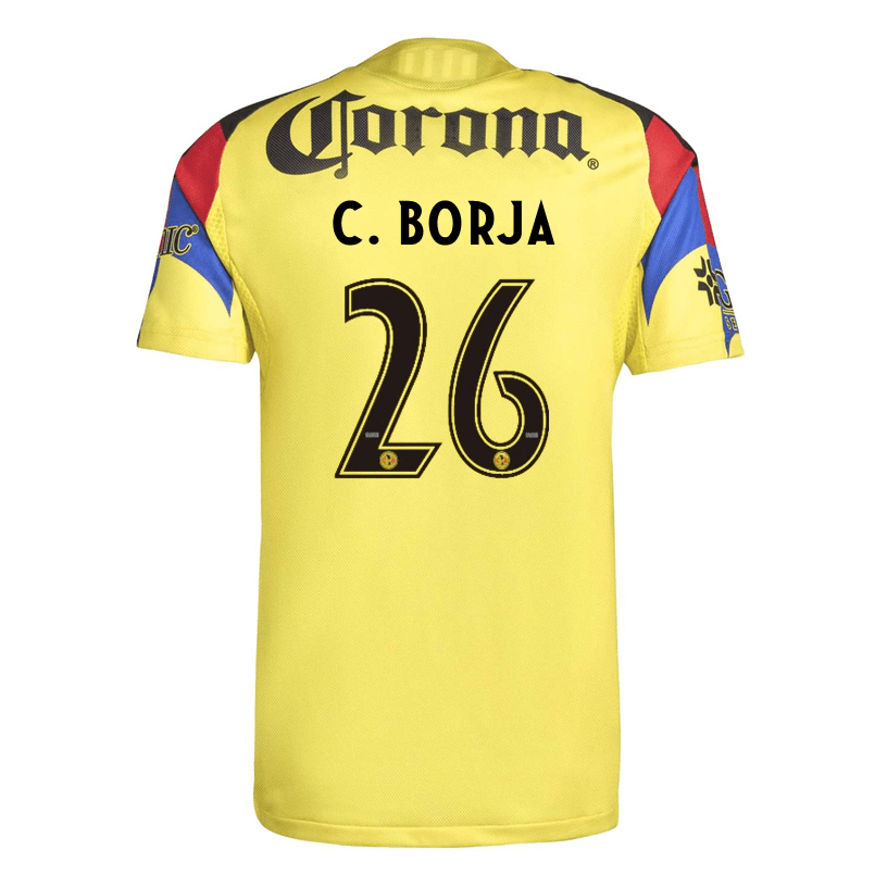 adidas C. Borja Men's Club America 25/26 Authentic Home Jersey (Yellow) | SoccerWearhouse