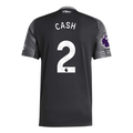 adidas Cash Men's Aston Villa 25/26 Away Jersey w/ EPL + NRFR Patches (Black/Global Blue)
