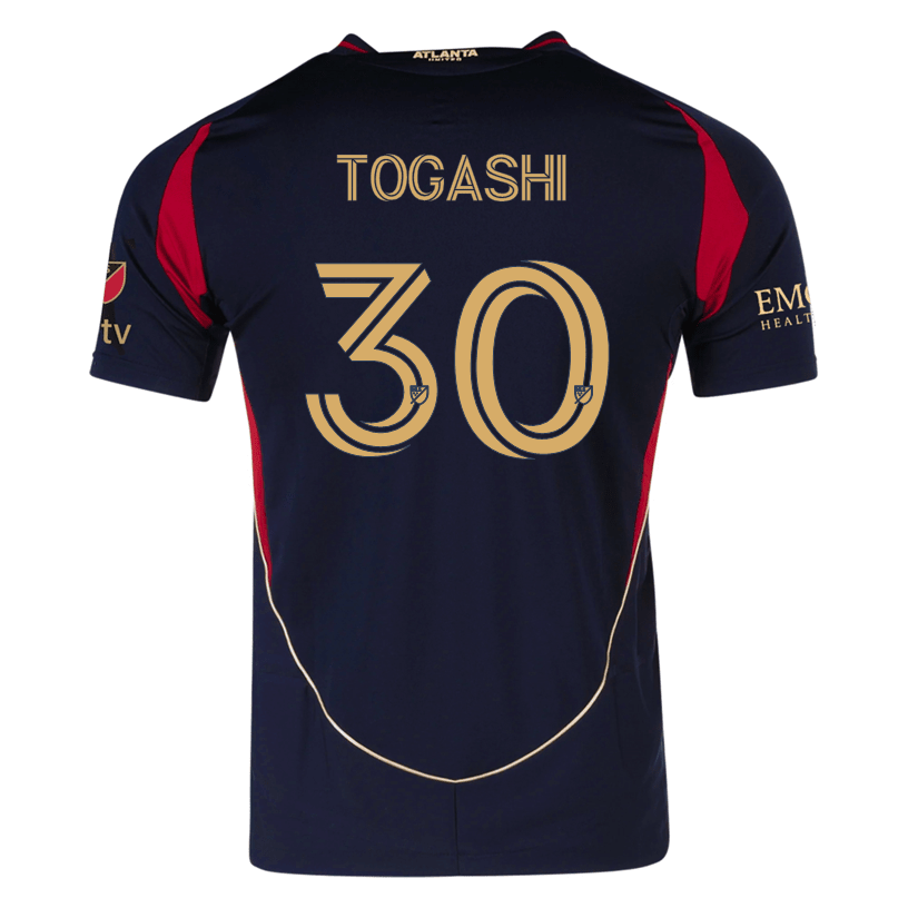 adidas Cayman Togashi Atlanta United Authentic Home Jersey w/ MLS Patches 25/26 (Red/Black) | SoccerWearhouse