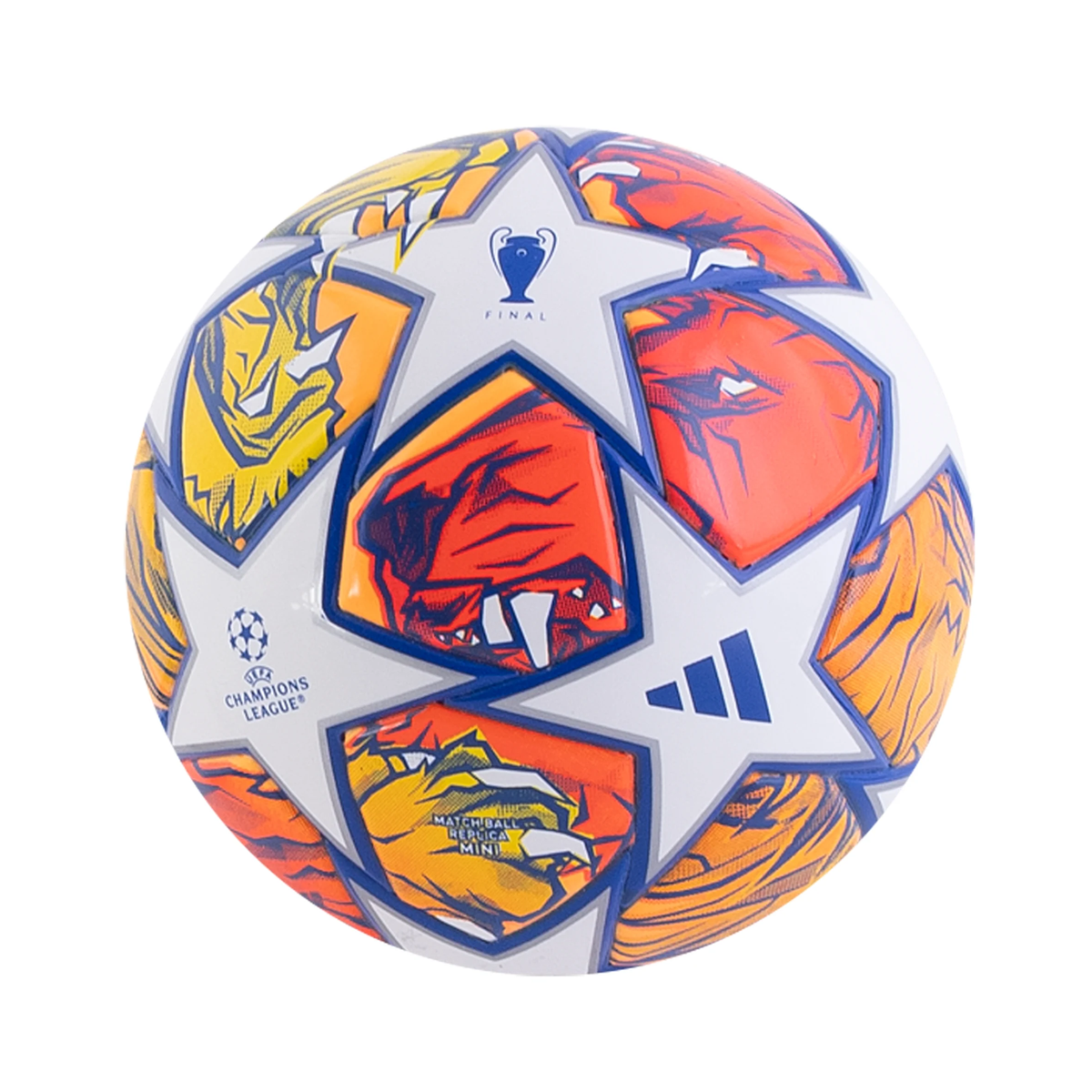adidas Champions League Mini Ball 23/24 (White/Glory Blue/Flash Orange) | SoccerWearhouse
