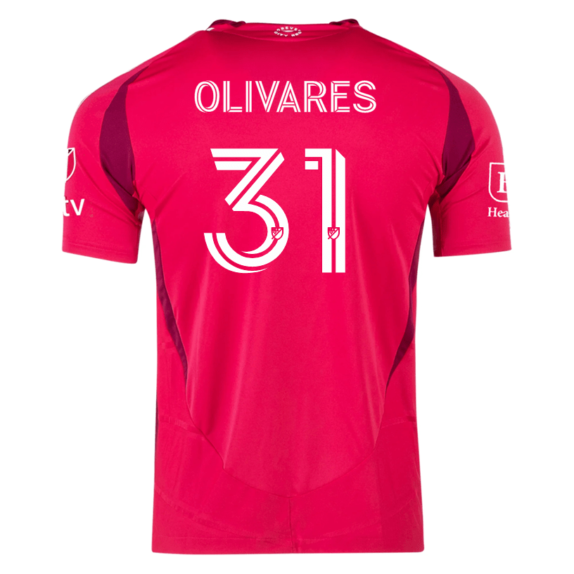adidas Christian Olivares St. Louis FC Authentic Home Jersey 25/26 (Power Pink) | SoccerWearhouse
