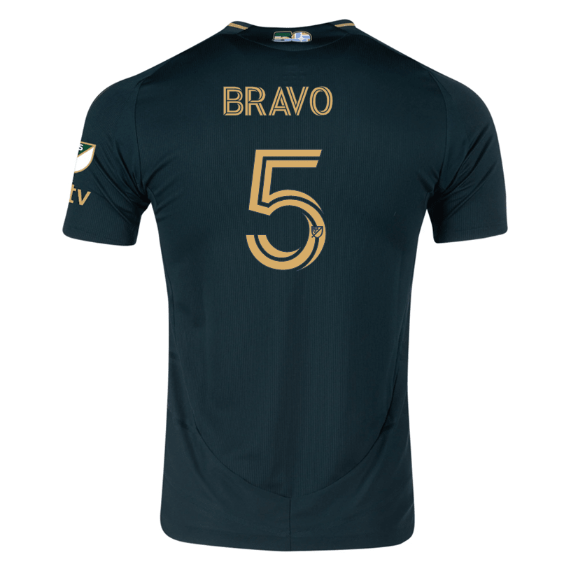 adidas Claudio Bravo Portland Timbers Authentic Home Jersey w/ MLS & Apple Patch 25/26 (Green/Gold) | SoccerWearhouse