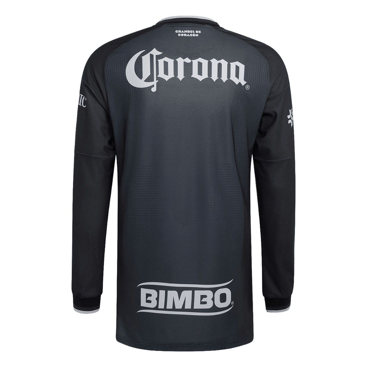 adidas Club America Authentic Long Sleeve Away Jersey 26/27 (Black/Carbon) | SoccerWearhouse