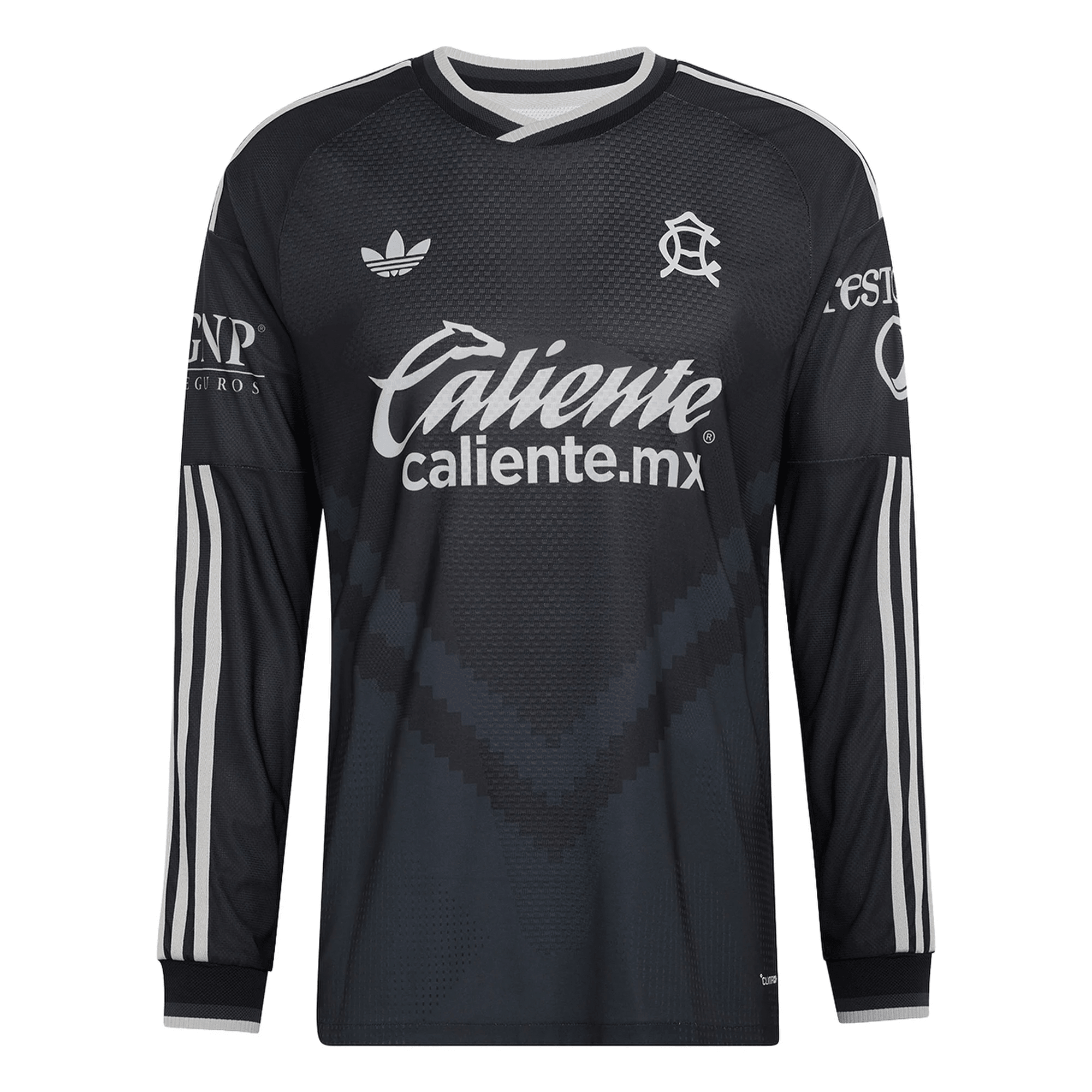 adidas Club America Authentic Long Sleeve Away Jersey 26/27 (Black/Carbon)