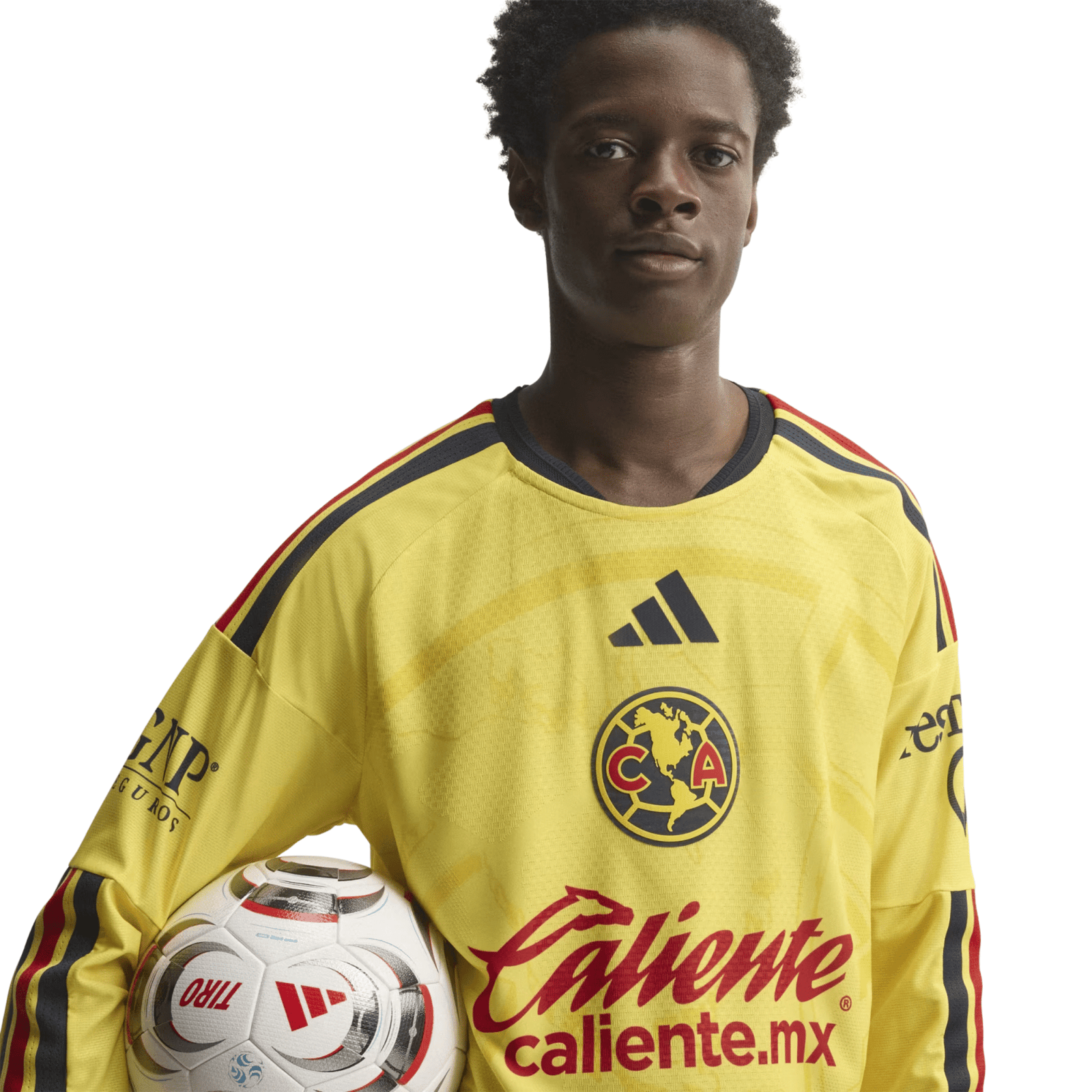 adidas Club América Long Sleeve Authentic Home Jersey 26/27 (Yellow) | SoccerWearhouse