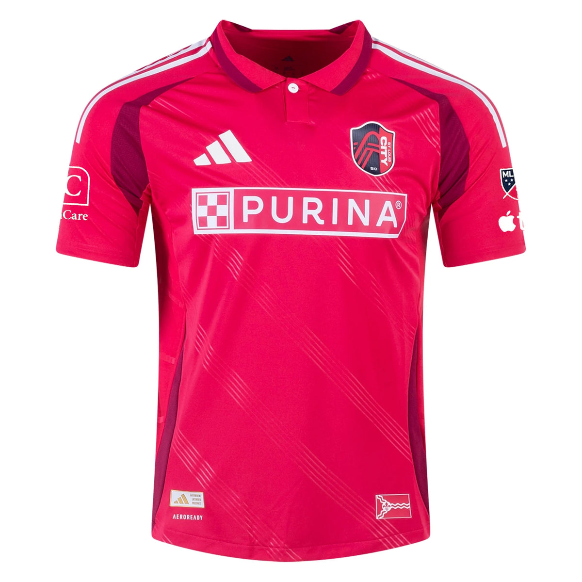 adidas Conrad Wallem St. Louis FC Authentic Home Jersey 25/26 (Power Pink) | SoccerWearhouse