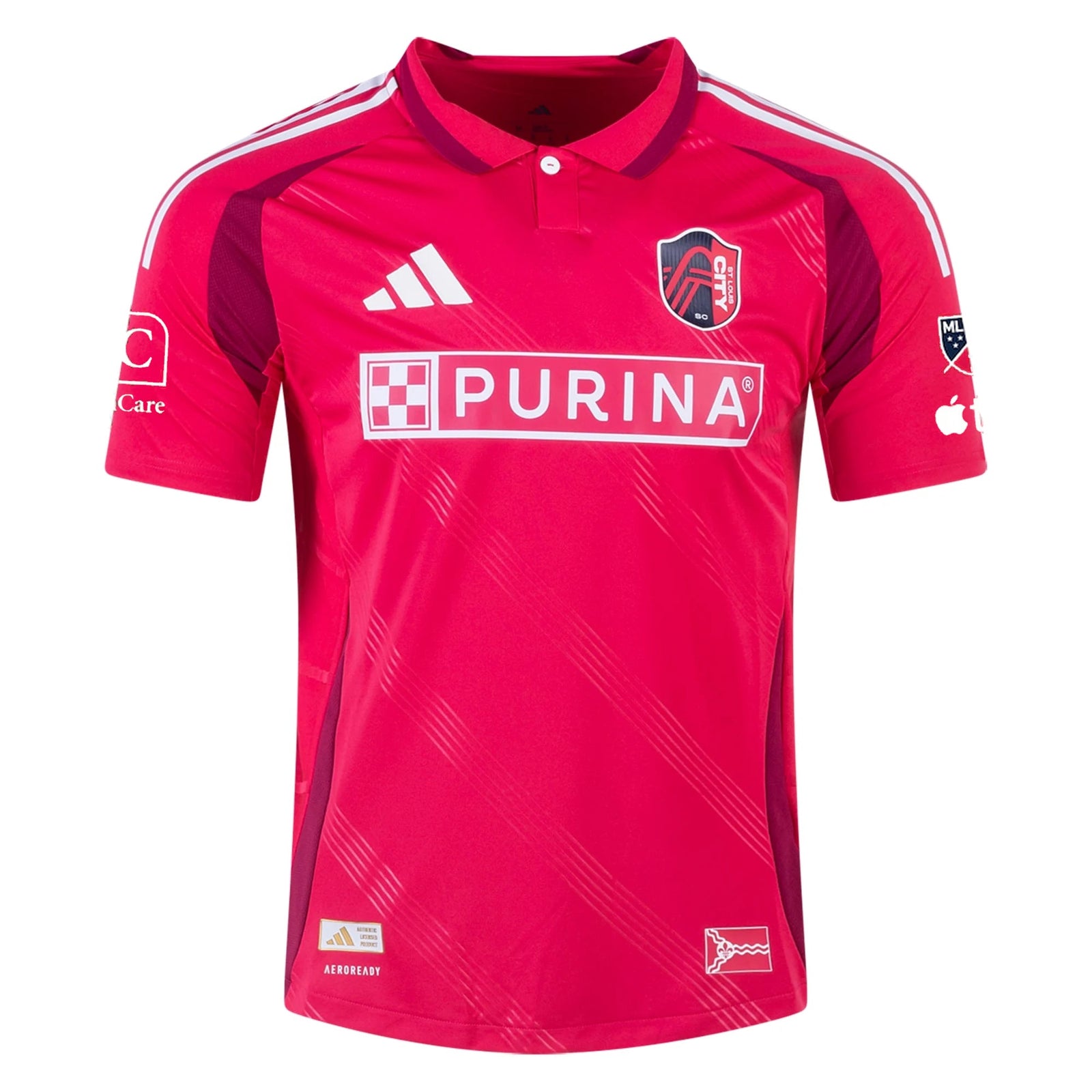 adidas Conrad Wallem St. Louis FC Authentic Home Jersey 25/26 (Power Pink) | SoccerWearhouse