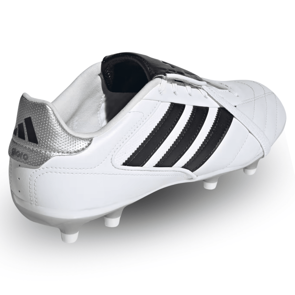 adidas Copa Gloro II FG Soccer Cleats (White/Metallic Silver) | SoccerWearhouse