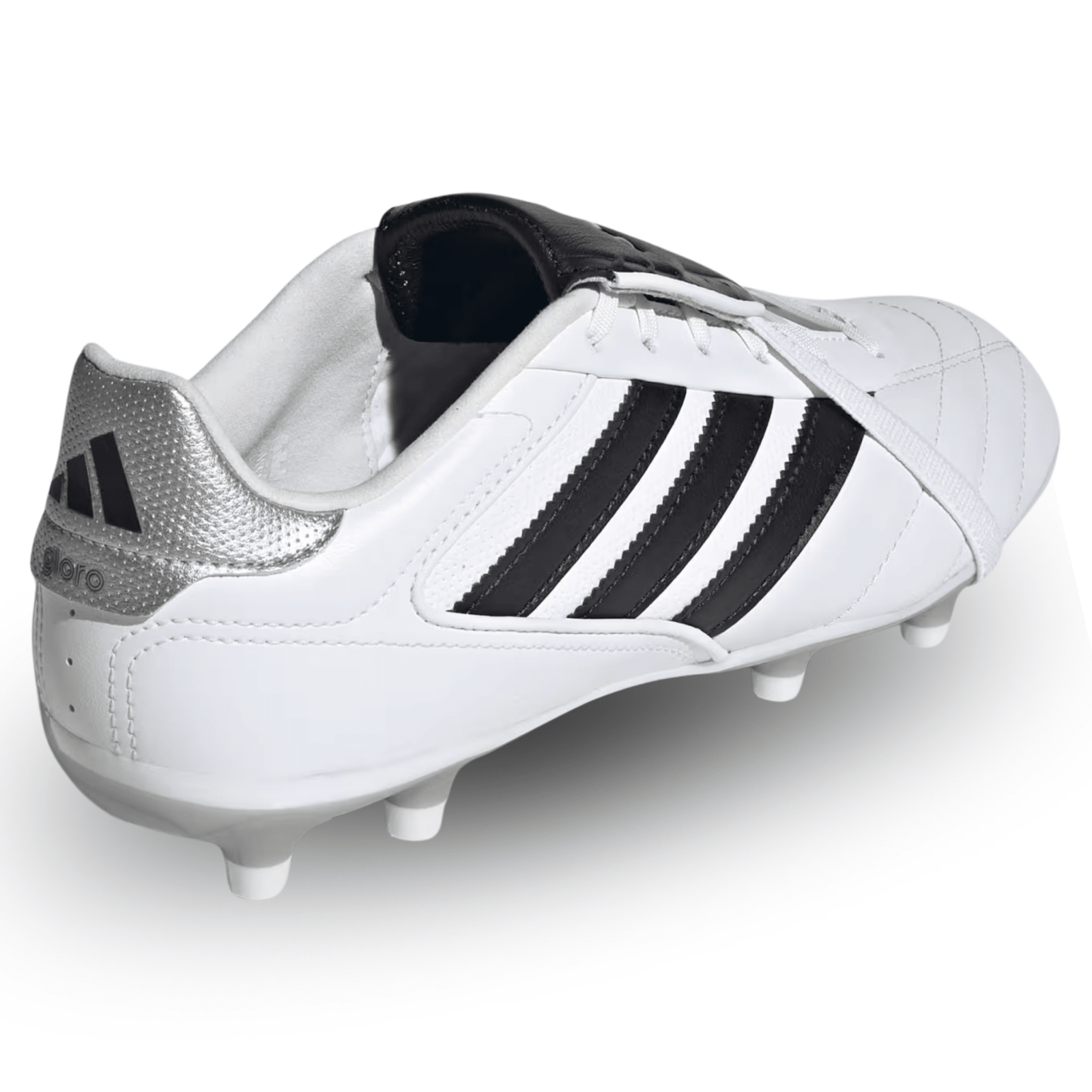 adidas Copa Gloro II FG Soccer Cleats (White/Metallic Silver) | SoccerWearhouse