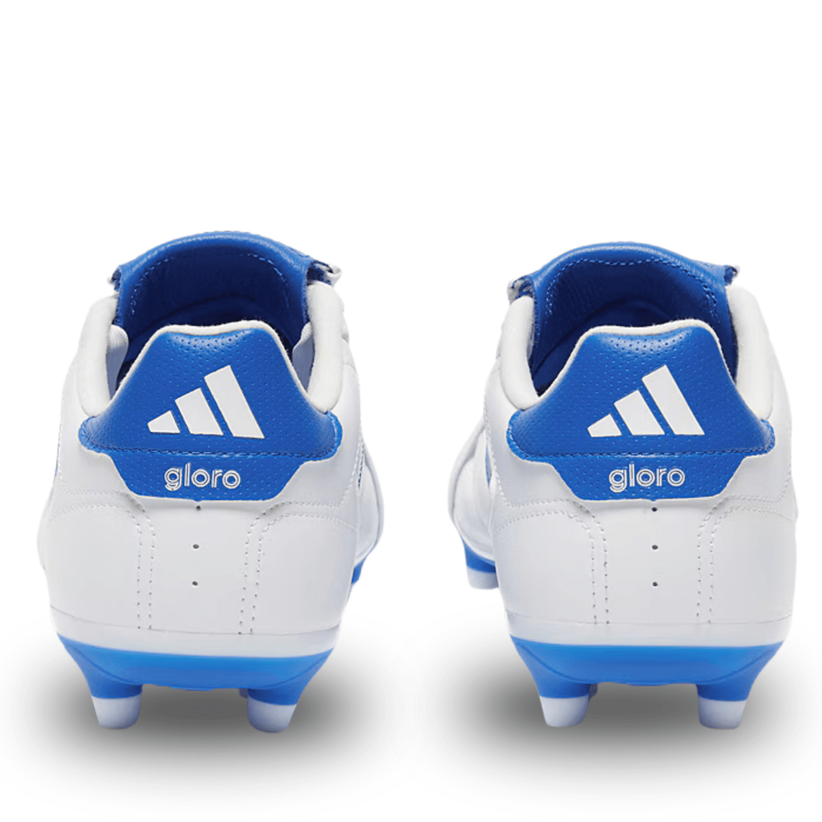 adidas Copa Gloro II FG Soccer Cleats (White/Royal Blue) | SoccerWearhouse