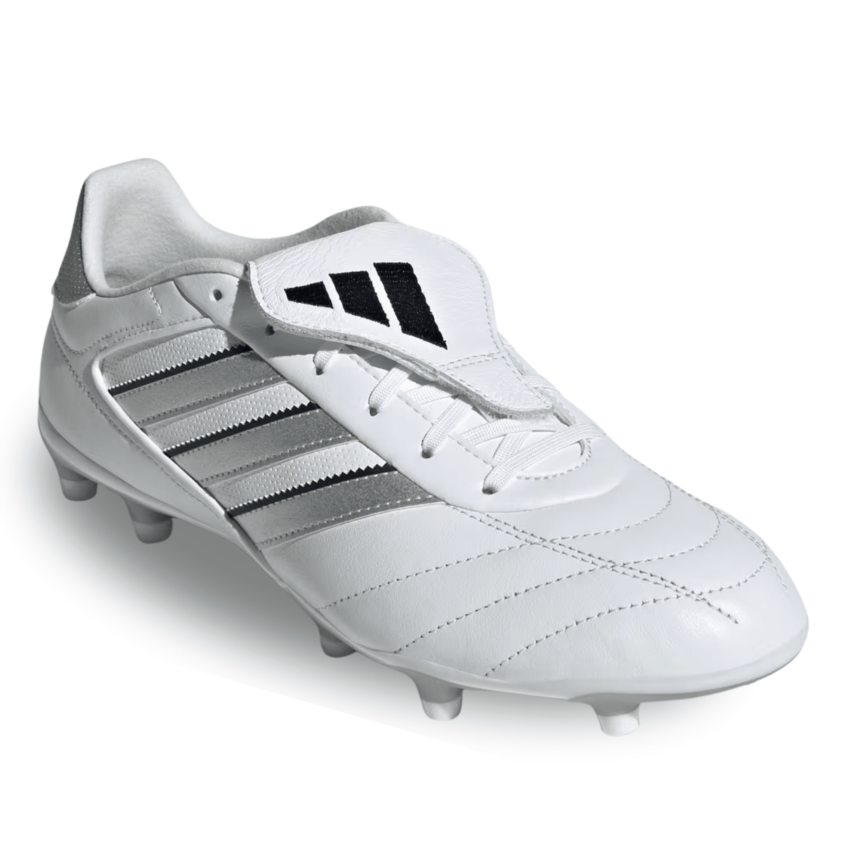 adidas Copa Gloro II FG Soccer Cleats (White/Silver Metallic) | SoccerWearhouse