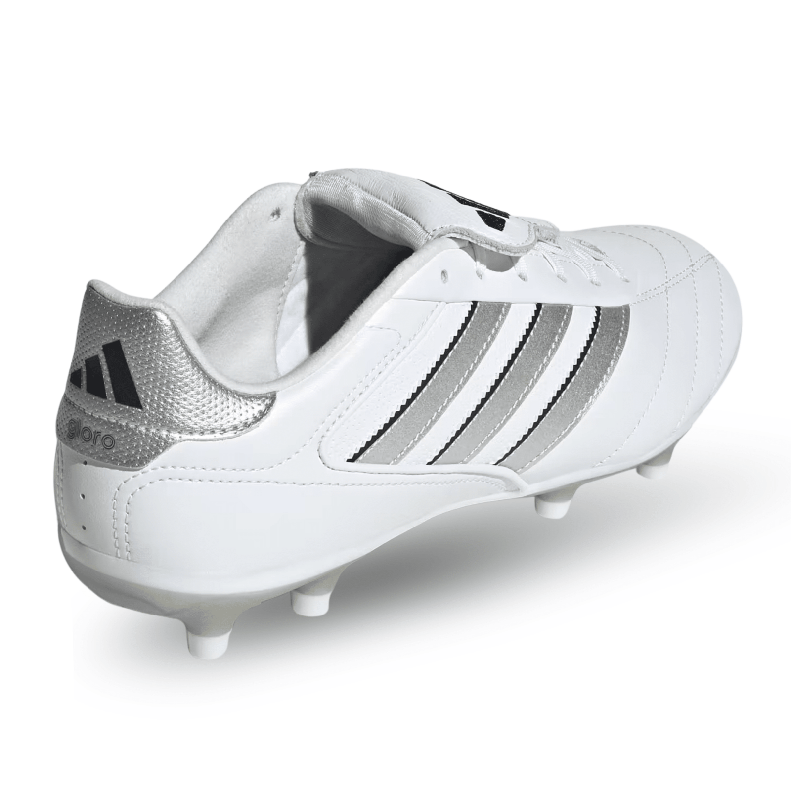 adidas Copa Gloro II FG Soccer Cleats (White/Silver Metallic) | SoccerWearhouse