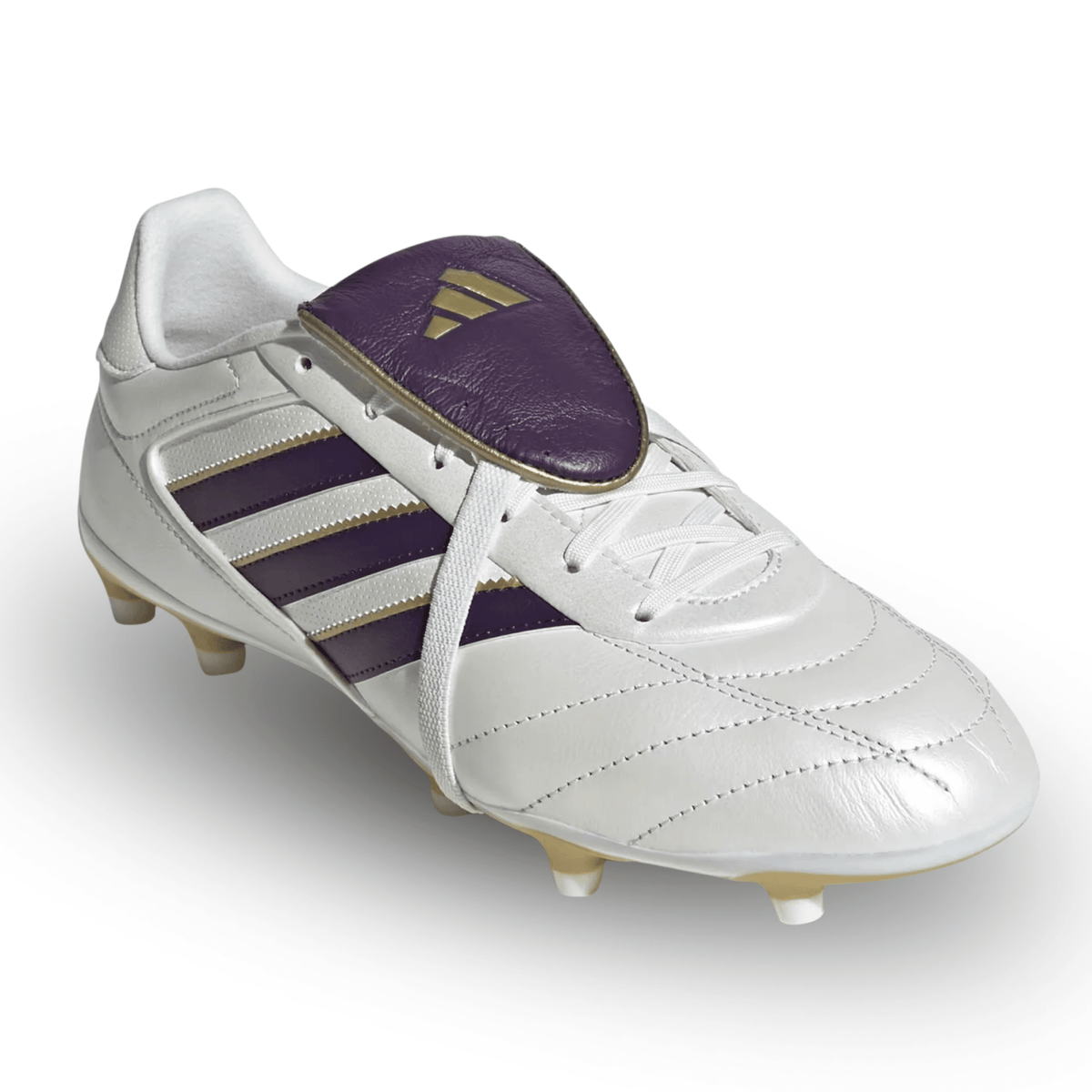 Adidas Copa Gloro II Firm Ground (White/Purple/Gold) | SoccerWearhouse