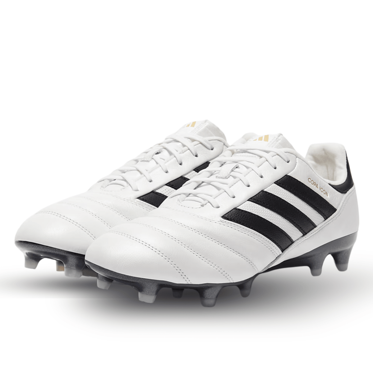 adidas Copa Icon FG Soccer Cleats (White/Black/Metallic Gold) | SoccerWearhouse